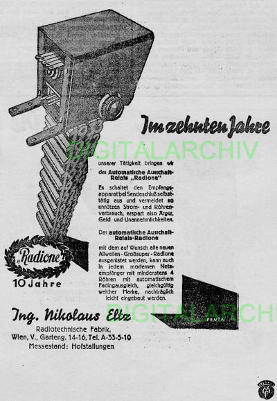 Radione Ausschaltrelaismodul 1934