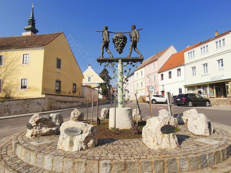 Poysdorf, eine Gegend, dem Weinanbau gewidmet