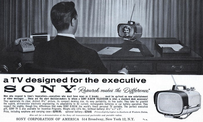 Sony 8-301W Micro TV Werbung 1960
