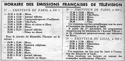 1950 Frensehprogramm Frankreich