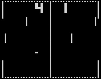 Frühes TV Spiel am Bildschirm 1979