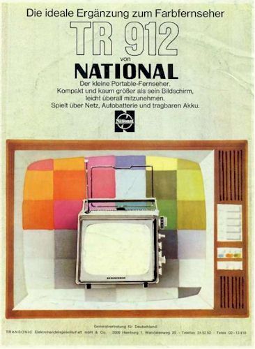 Der National TR-912 Portable Transistor Fernsehapparat