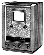 Der 1949er Moskvich T1 Fernsehapparat aus Russland UdssR 
