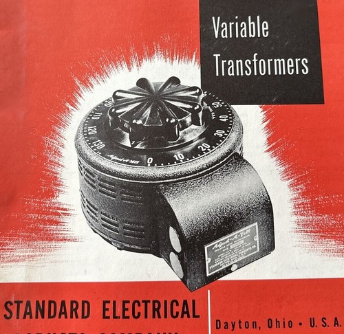 Regeltrenntrafo "Adjust-A-Volt" von Standard Electrical, Ohio, USA