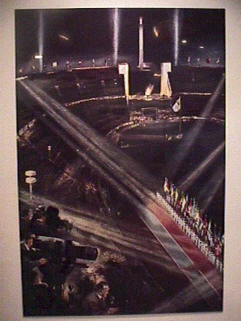 Nachtansicht Olympische Spiele 1936 - Olympiastadion in Berlin