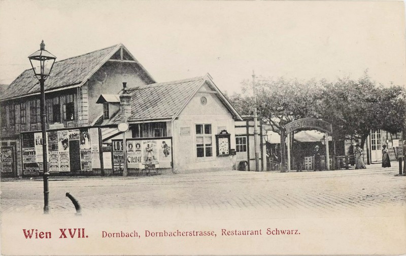 17., Dornbach - Dornbacher Straße Ecke
Vollbadgasse - Restaurant Schwarz,
Ansichtskarte
Sperlings Postkartenverlag