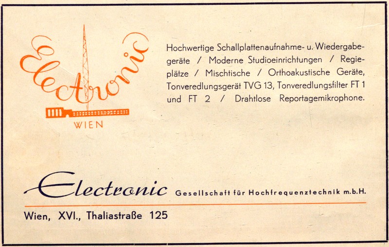 Electronic Wien - sterreichischer Radioamateur 1947 Heft 1