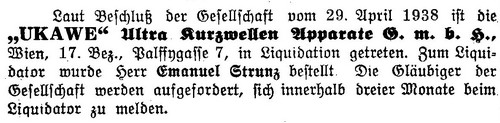 UKAWE Abwickler