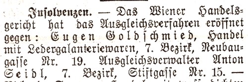 Ausgleichsanmeldung 1924