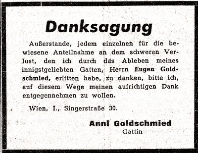 Danksagung der Teilnahme