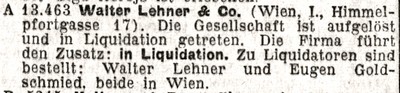 Bekanntmachung der Liquidation