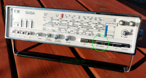 Der SABA Transall De Luxe E als ein Beispiel eines Radios mit direkter 49m Band Taste