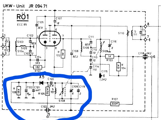 Philips JR 094 71 UKW Tuner mit ECC85