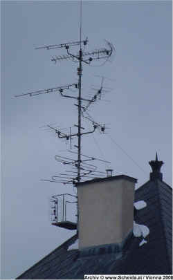 1180 Wien Terrestrische Antennenanlage der Slowakischen Botschaft um "etwas mehr" als das Ortsübliche zu empfangen!