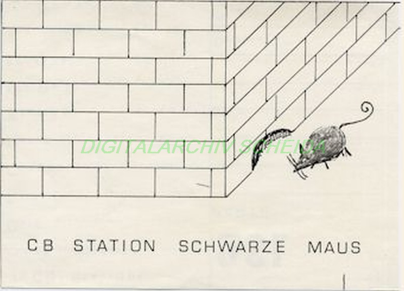 QSL Karte CB Schwarze Maus