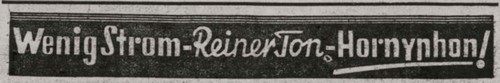 Wenig Strom-ReinerTon-Hornyphon!