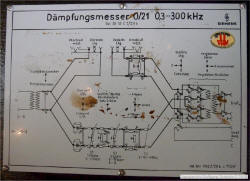 Siemens Dmpfungsmesser 0/21, 0.3 ... 300 kHz, Rel.mst.39b, VII E2/29b