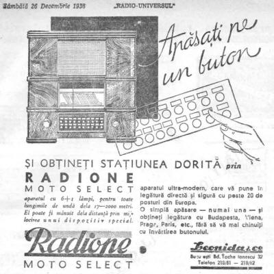 Radione Moto-Select Werbung 1936