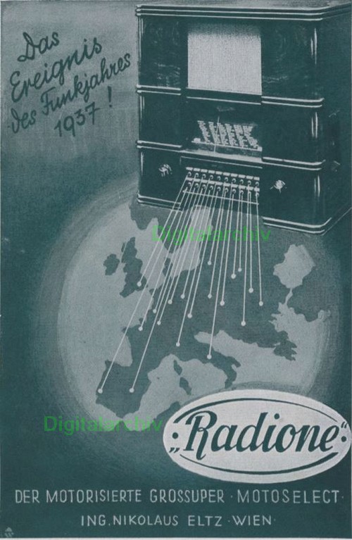 Radione Motoselect 1936 Werbung