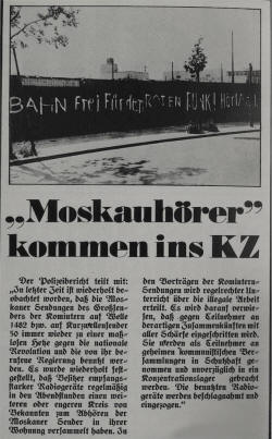 Radio im Dritten-Reich Radio-Moskau Verbot