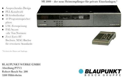 Blaupunkt SR 2000 SAT-Receiver