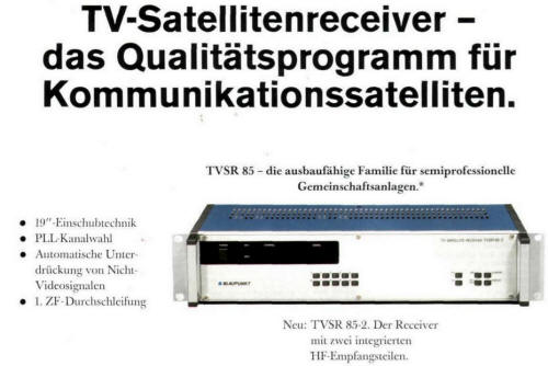 Blaupunkt TVSR 85 TV-Satellite Receiver 