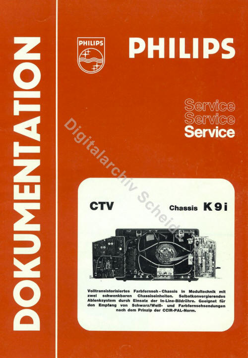 Philips K9 Chassis Service-Dokumentation 1975
