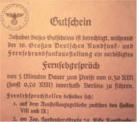 Funkausstellung 1939 Fernsehtelefonat