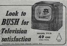 Bush Art-Deco Design TV-22 Advert