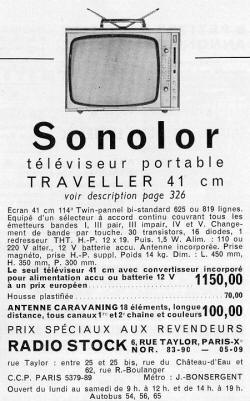 Der franzsische Sonolor tlviseur portable Traveller 41 Mehrnormenfernseher