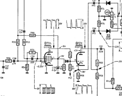 Schaltungsauszug zum Amplitudensieb mit der ECH81 Rhre Philips