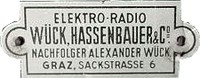 Elektro-Radio Wück, Hassenbauer & Co., Nachfolger Alexander Wück