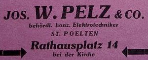 Jos W- Pelz & Co. Radio St. Plten