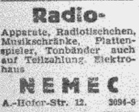 Radio-Elektrohaus Nemec; 
