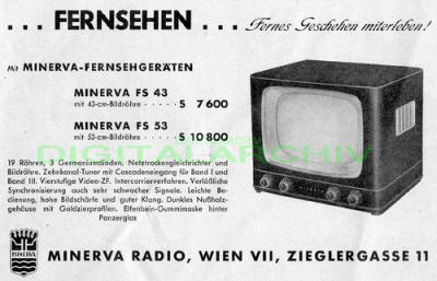 Minerva FS43 - Erste Generation Fernsehgert 1955